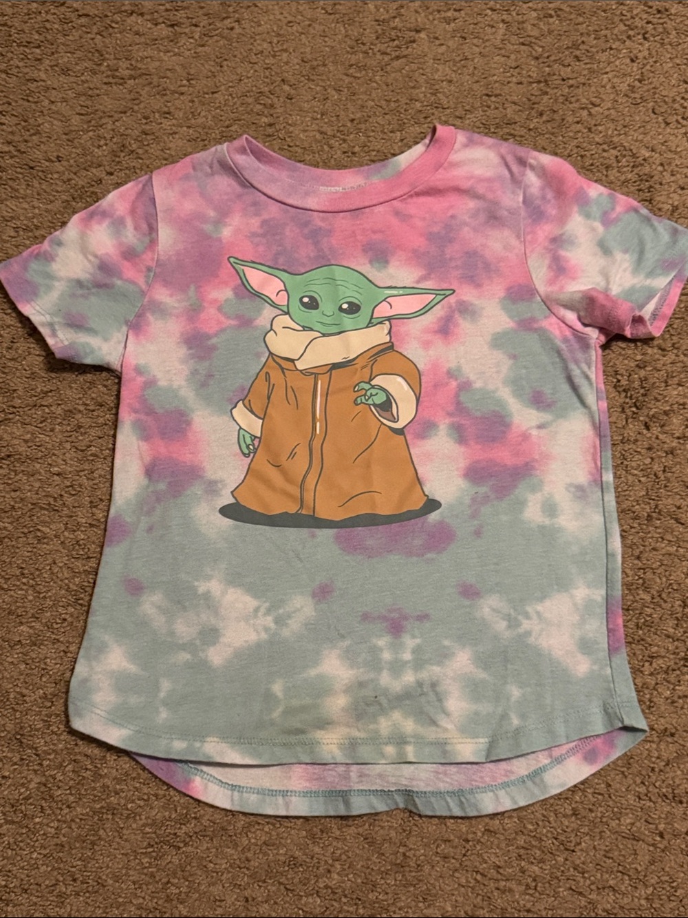 Star Wars Kids Tie-Dye Grogu Tee - Pink & Blue
